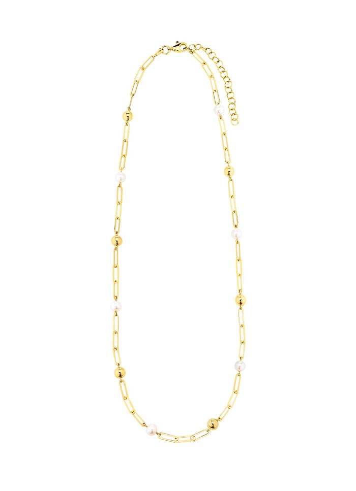 Halskette aus Gold mit S&uuml;sswasser-Zuchtperlen 
