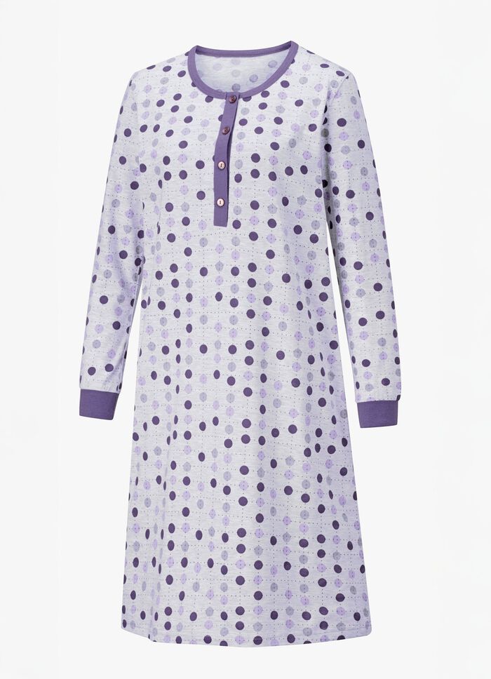 Zweierpack Nachthemden, Langarm mit Knopfleiste und B&uuml;ndchen 