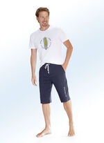 Bermuda mit breitem Bund in 4 Farben MARINE