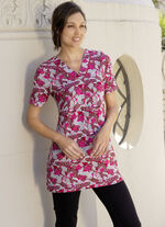 Longshirt mit floralem Allover-Dessin 
