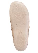 ELENA EDEN Hausschuh aus teilweise gl&auml;nzend bedrucktem Textilmaterial BEIGE
