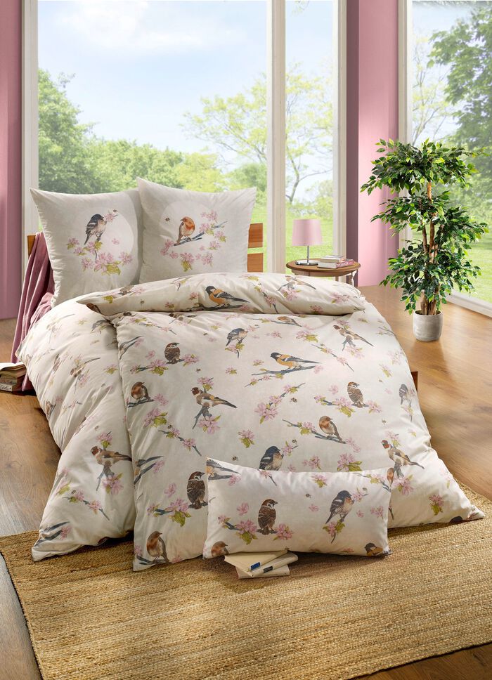 Bettwäsche-Garnitur mit Reissverschluss CREME