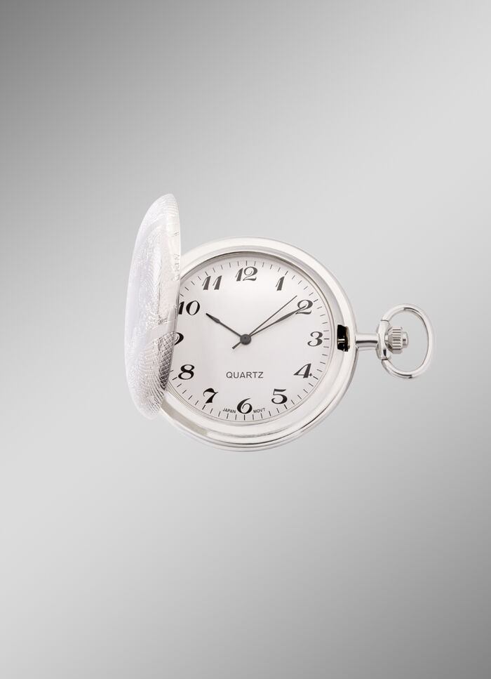 Quartz-Taschenuhr mit Metallgehäuse 