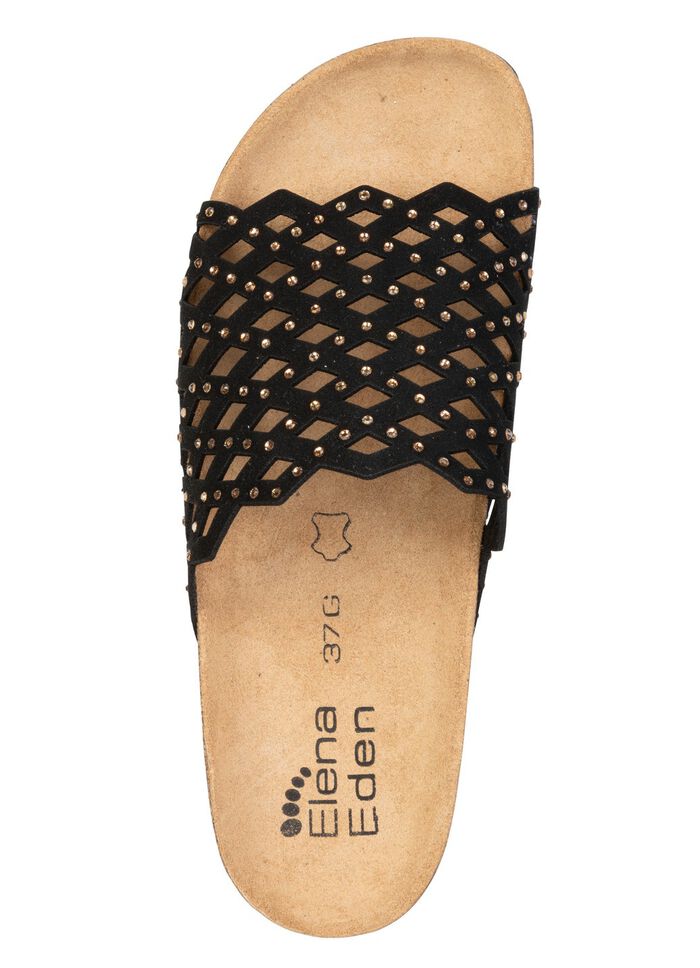 ELENA EDEN, leichte Damen-Pantoletten, Weite G, mit Lederfussbett 