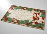 Fussmatte mit Weihnachtsranken-Motiv 