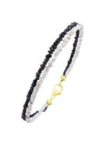 Raffiniertes Armband mit Roh-Diamanten in Hell- und Dunkelgrau 