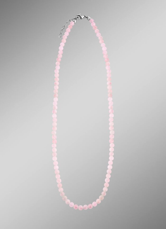 Halskette mit echtem Rosenquarz 
