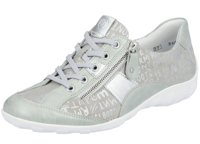 Remonte Sneaker mit bedruckten Besätzen MINT-SILBERGRAU