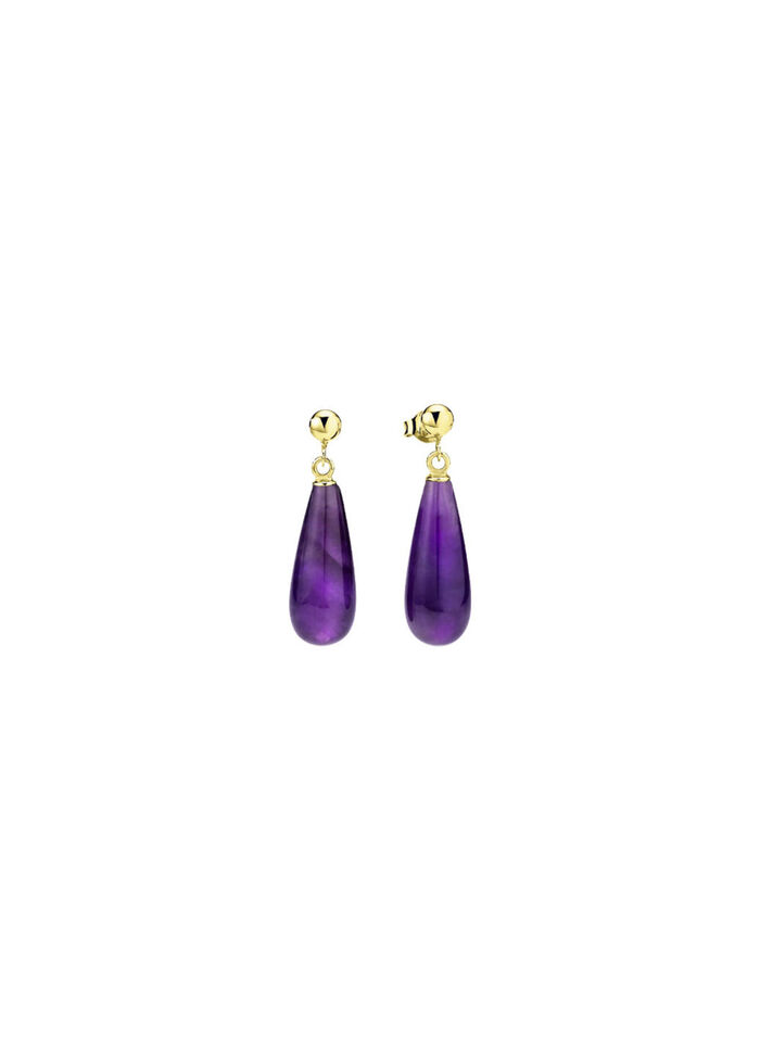 Ohrstecker aus Gold mit Amethyst 