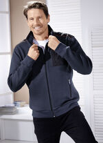 Sweatjacke aus Strukturgewebe 