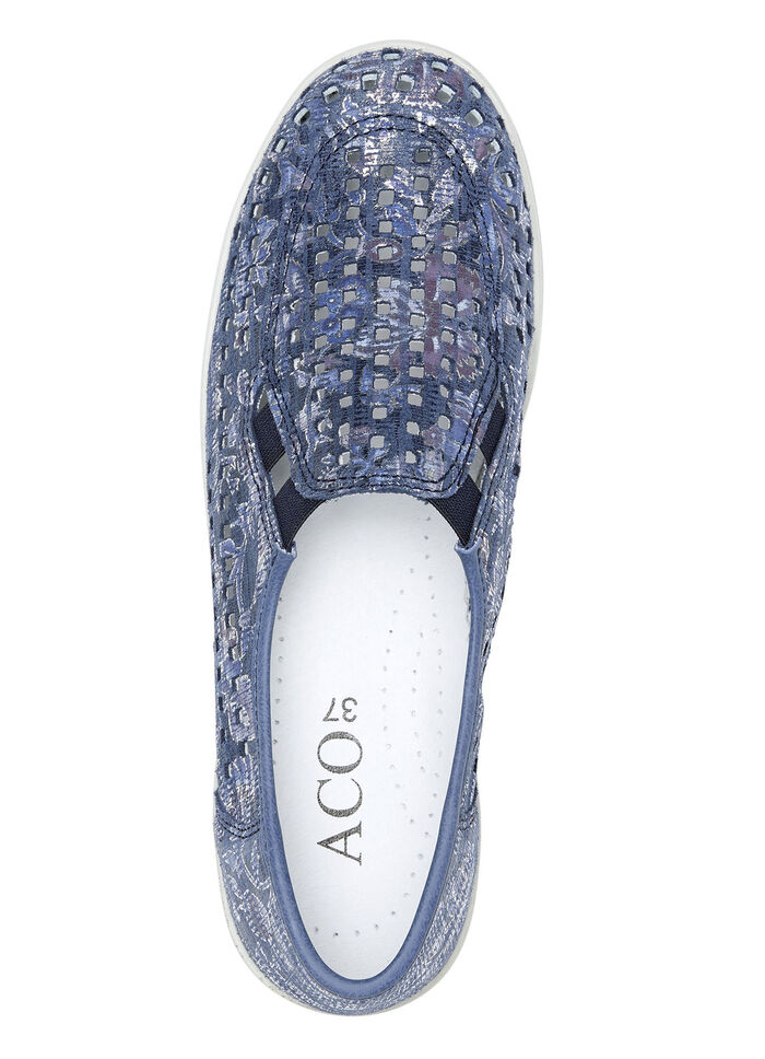 ELENA EDEN, sommerliche Damen-Slipper, Weite G, mit herausnehmbarem Fussbett JEANS