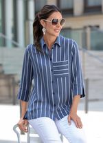 Longbluse mit Streifen 