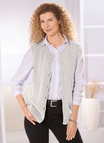 Gilet aus Melangegarn HELLGRAU MELIERT