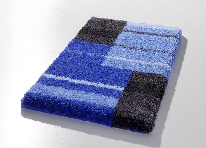 Badvorleger mit rutschhemmender Rückseite von Grund BLAU