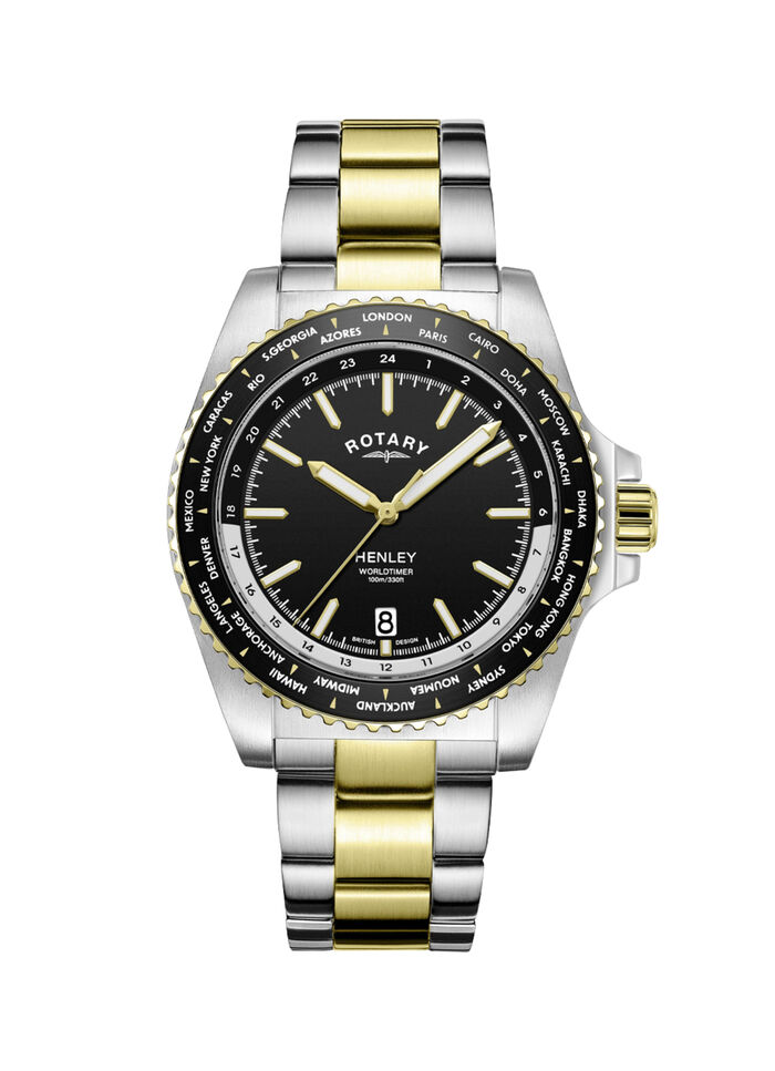 Quartz-Herrenuhr Rotary World Timer 