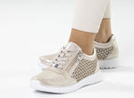 ELENA EDEN, sommerliche Damen-Sneaker, Weite G, mit herausnehmbarem Fussbett MATTGOLD