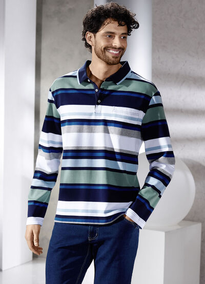 Poloshirt mit Seitenschlitzen 