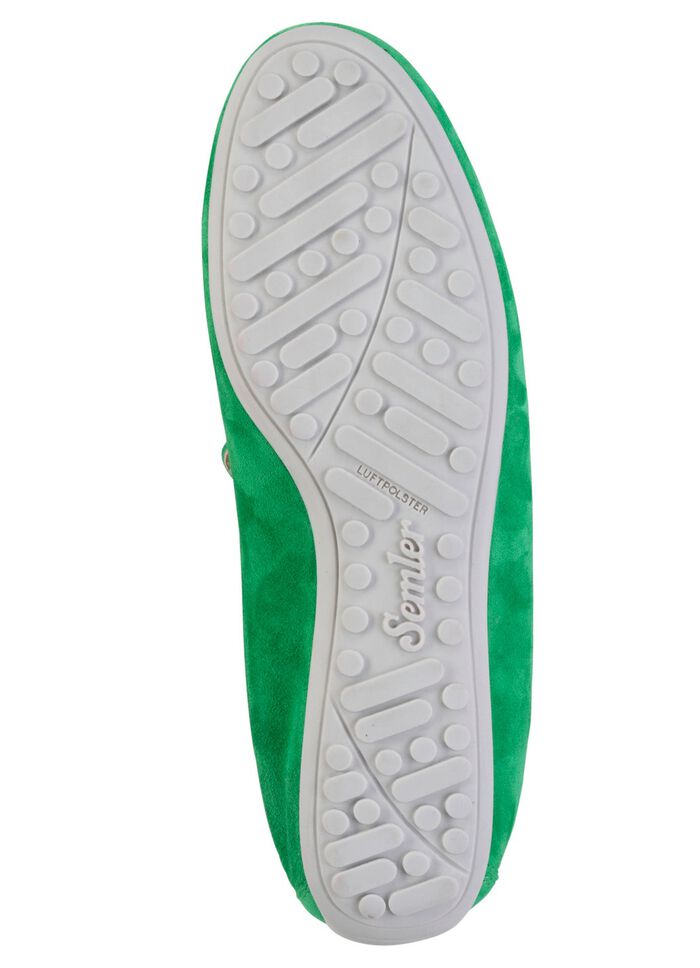 ELENA EDEN Slipper aus weichem Veloursleder mit luftiger Perforation GRÜN