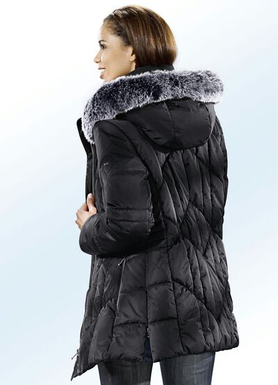 Funktionsjacke mit abnehmbarem Kunstpelz-Besatz 