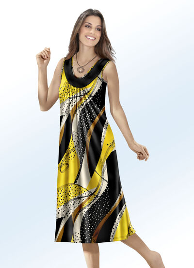 Klaus Modelle Kleid mit farbbrillantem Druckdessin 