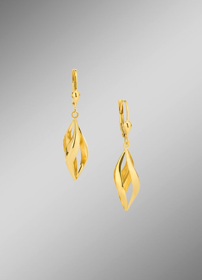 Durchbrochene Ohrringe aus Gold 