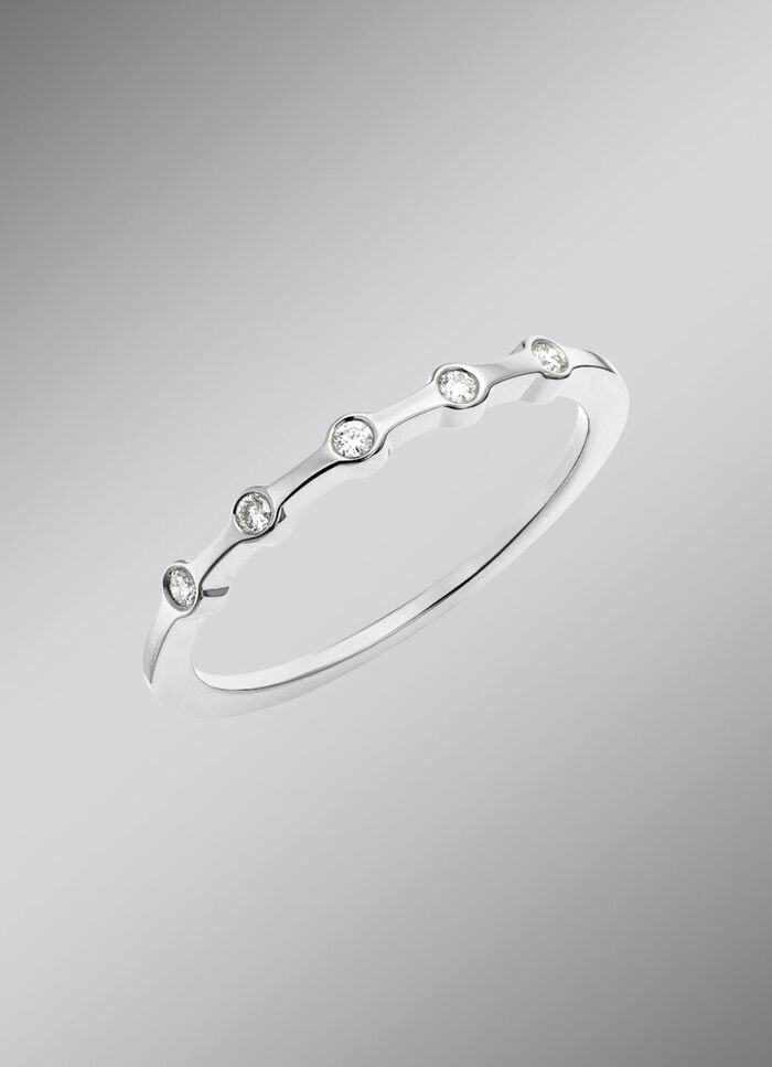 Luxuri&ouml;ser Damenring aus Weissgold mit Brillanten 