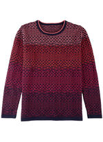 Pullover in Farbverlauf SCHWARZ-ROT-MULTICOLOR
