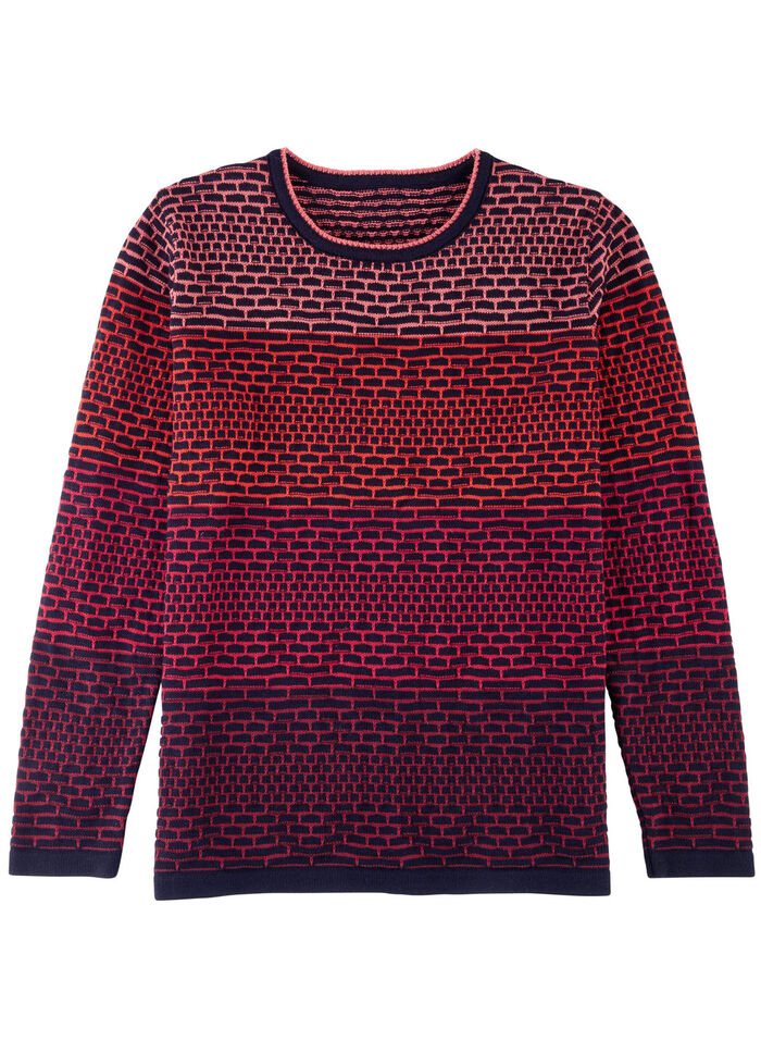 Pullover in Farbverlauf SCHWARZ-ROT-MULTICOLOR