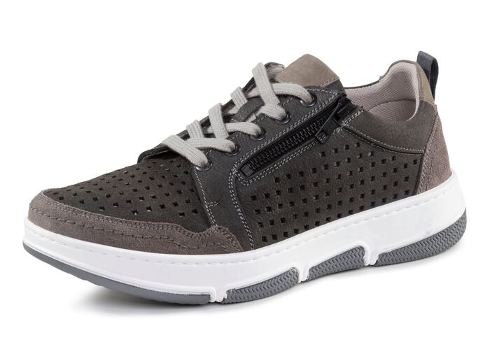 GINO GALANTE Schn&uuml;rschuh aus luftig perforiertem Nubukleder 