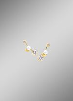 Tolle Ohrstecker mit S&uuml;sswasser-Zuchtperlen und Zirkonia 