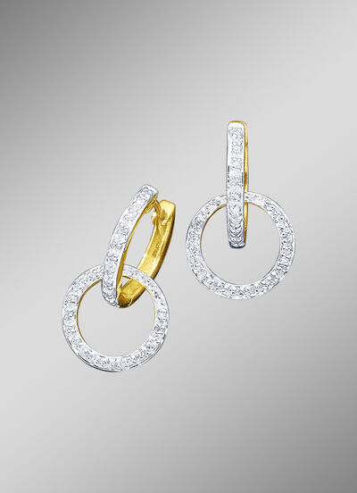 Aussergewöhnliche Klappcreolen mit Diamanten 