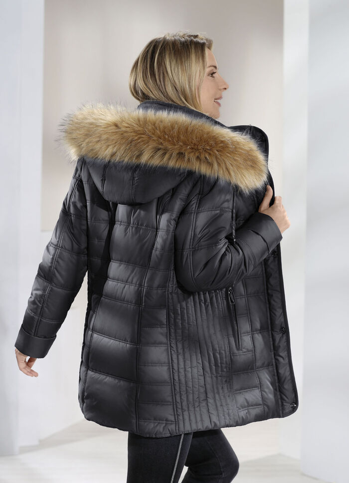 Jacke mit abnehmbarer Kapuze GRAFIT
