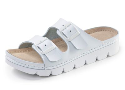 Klassische Damen-Pantoletten, mit verstellbaren Schliessen 