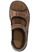 GINO GALANTE, komfortable Herren-Trekkingsandalen, aus Leder 