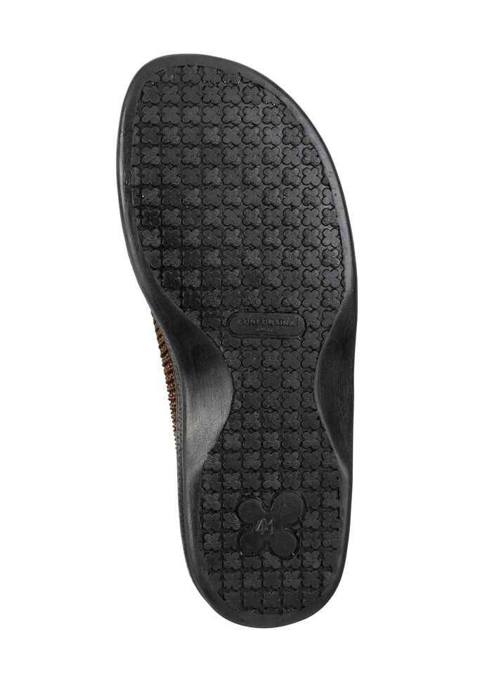 Slipper aus elastischem Strickmaterial BRAUN