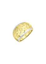 Diamantierter Damenring in Bicolor 