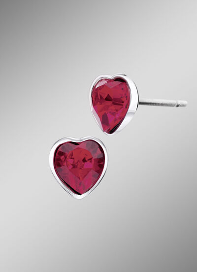 Herz-Ohrstecker mit Swarovski&reg;-Kristallen 