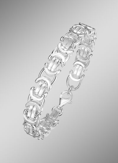 Tolles Königsketten-Armband in Silber 