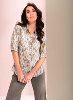 Bluse mit elastischen Abschl&uuml;ssen 