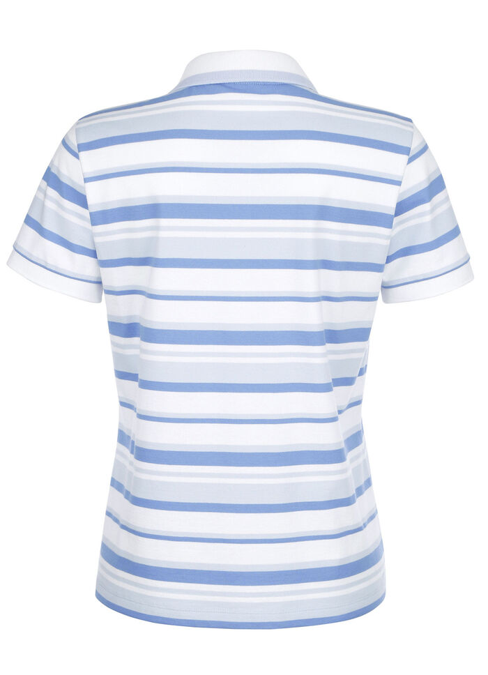 Poloshirt mit Kontrast-Rippenbündchen 