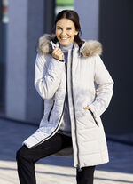 Funktions-Longjacke mit Kunstpelz-Innenausstattung in der Kapuze 