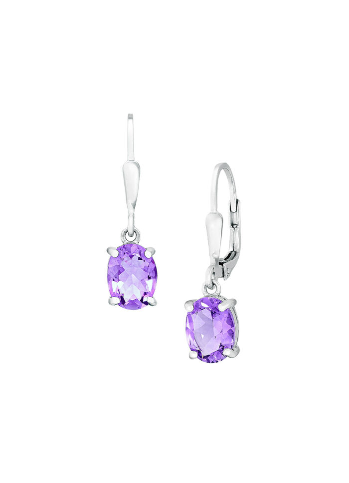 Entzückende Ohrhänger mit echt Amethyst 