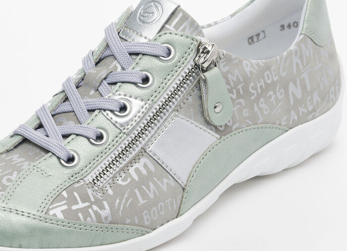 Remonte Sneaker mit bedruckten Besätzen MINT-SILBERGRAU