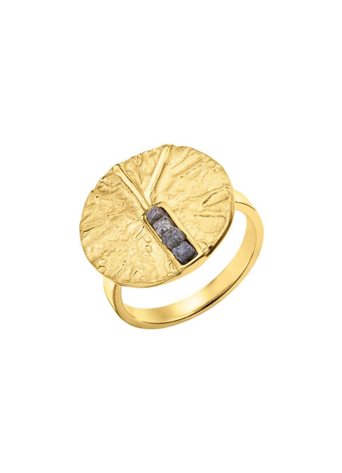 Pure Eleganz:Damenring mit 4 Roh-Diamanten 