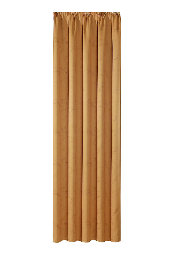 Blickdichter Verdunkelungsschal mit Kräuselband COGNAC