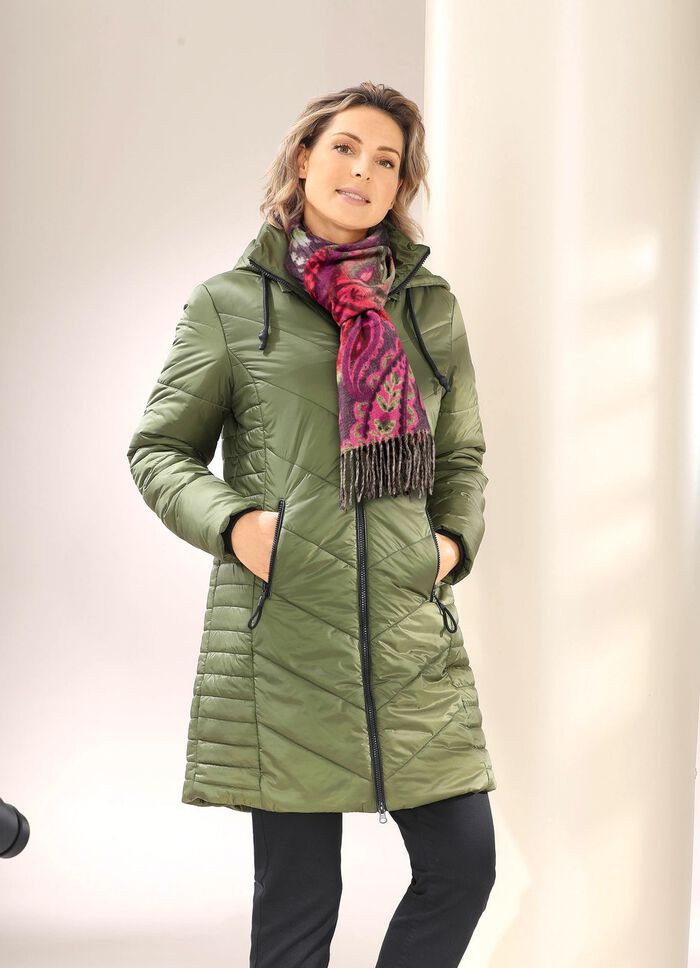 Kurzmantel mit 2-Wege-Reißverschluss KHAKI