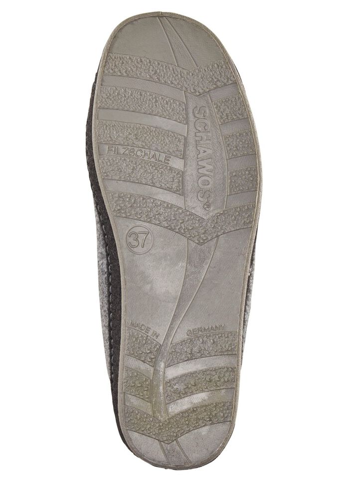 Atmungsaktive Damen-Hausschuhe, mit Reissverschluss GRAU-SCHWARZ