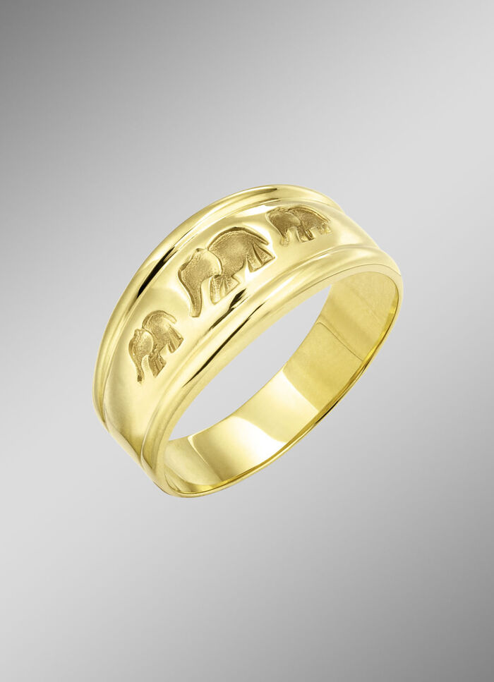 Mattierter Damenring aus Gold 