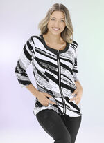 Shirtjacke mit durchgehendem Reissverschluss  