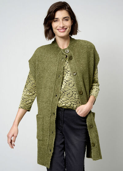Gilet aus Bouclé-Melangegarn 